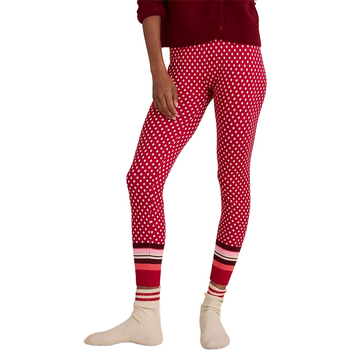 Image of Free People Falala Legging - Women's Red Peppermint Dot, S