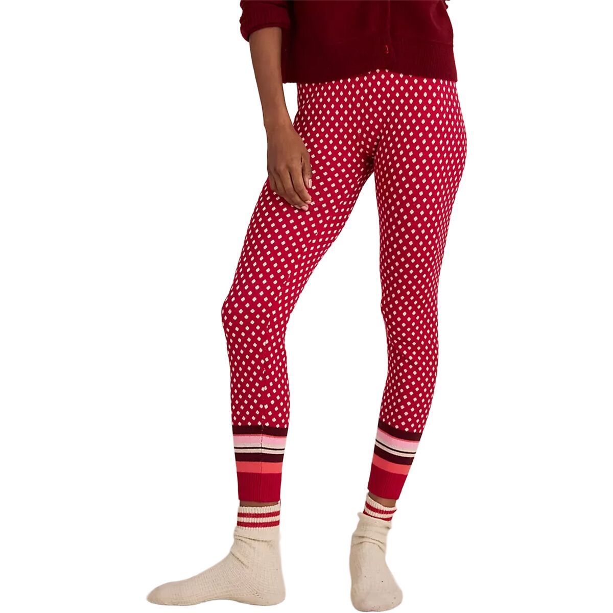 Image of Free People Falala Legging - Women's Red Peppermint Dot, M