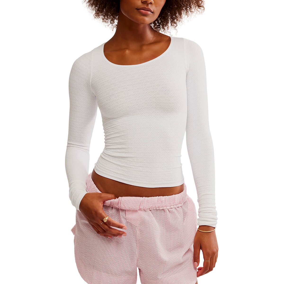 Free People Free People Love Letter Long-Sleeve Top - Women's White, M/L