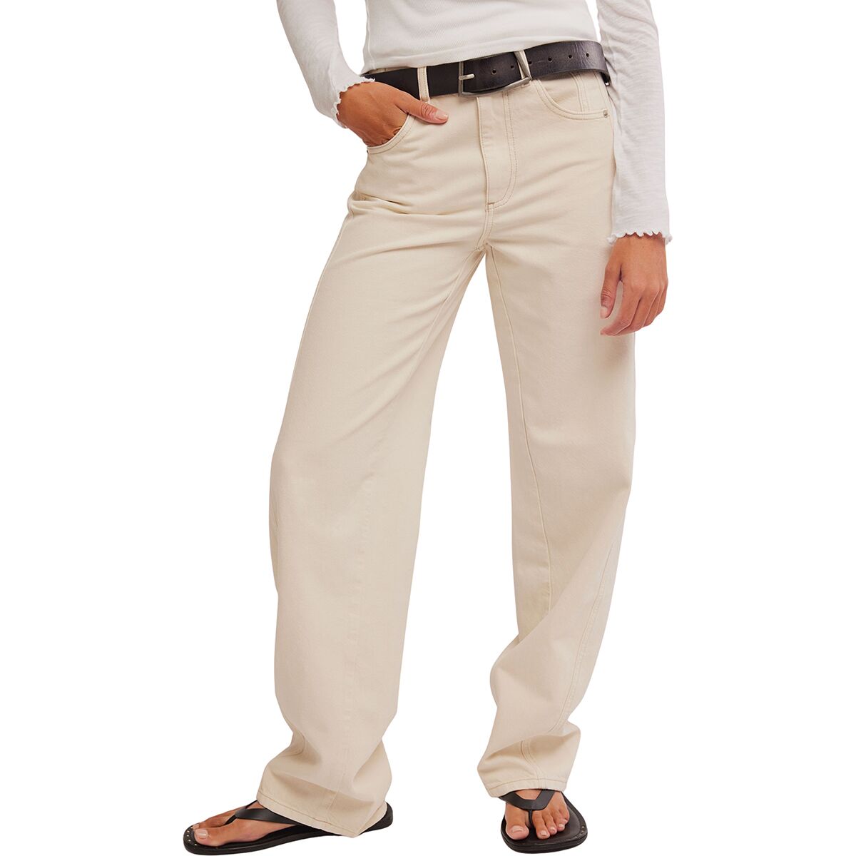 Image of Free People Aster Straight Pant - Women's Cream, 32