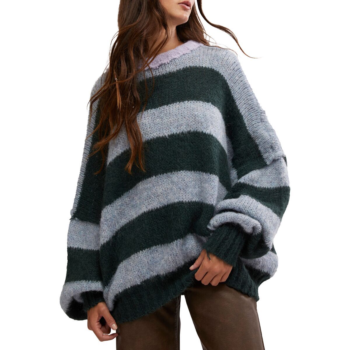Image of Free People Paris Sweater - Women's Forest Cloud Combo, M