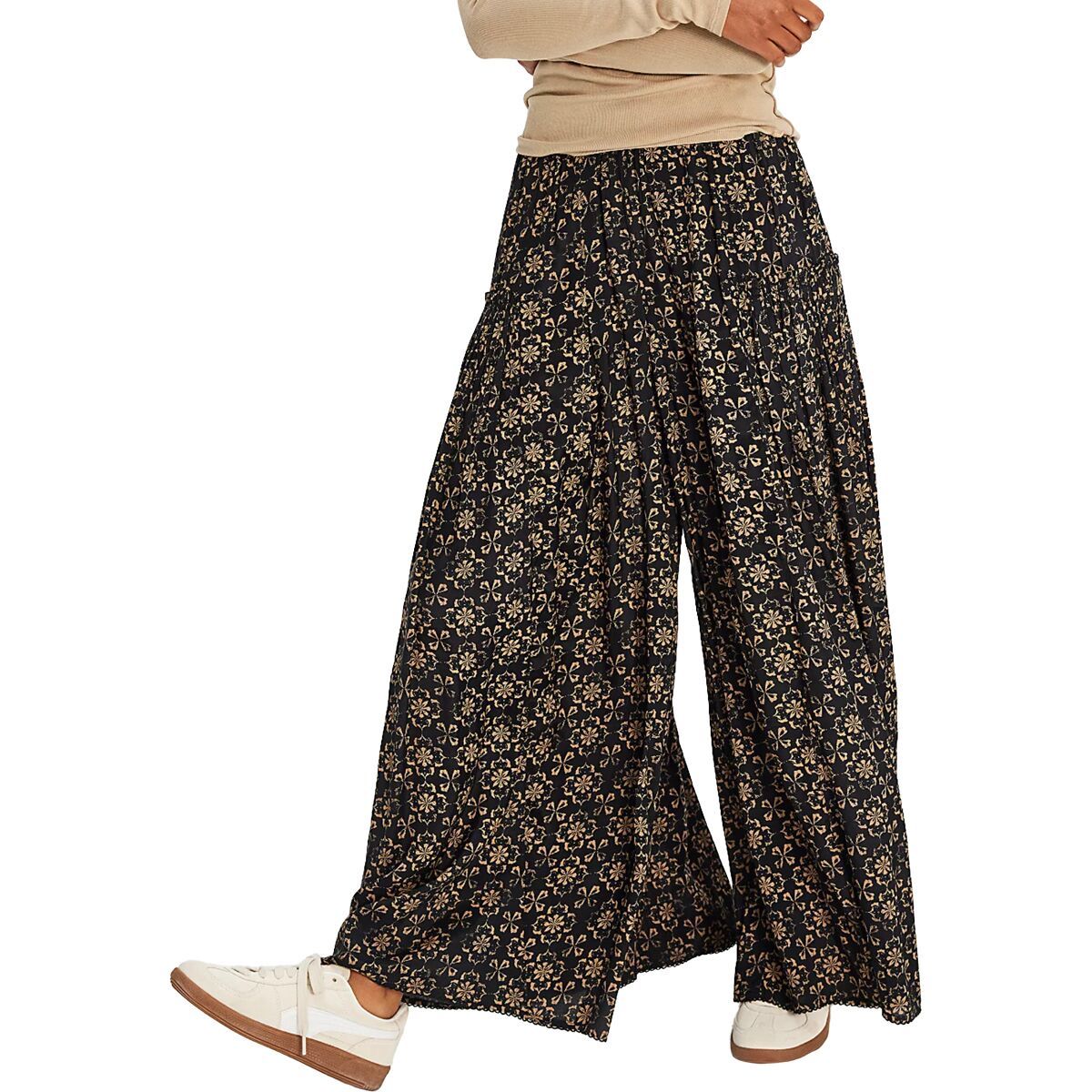 Free People So Charming Wide Leg Pant - Women's Black Combo-Tuscany, XS