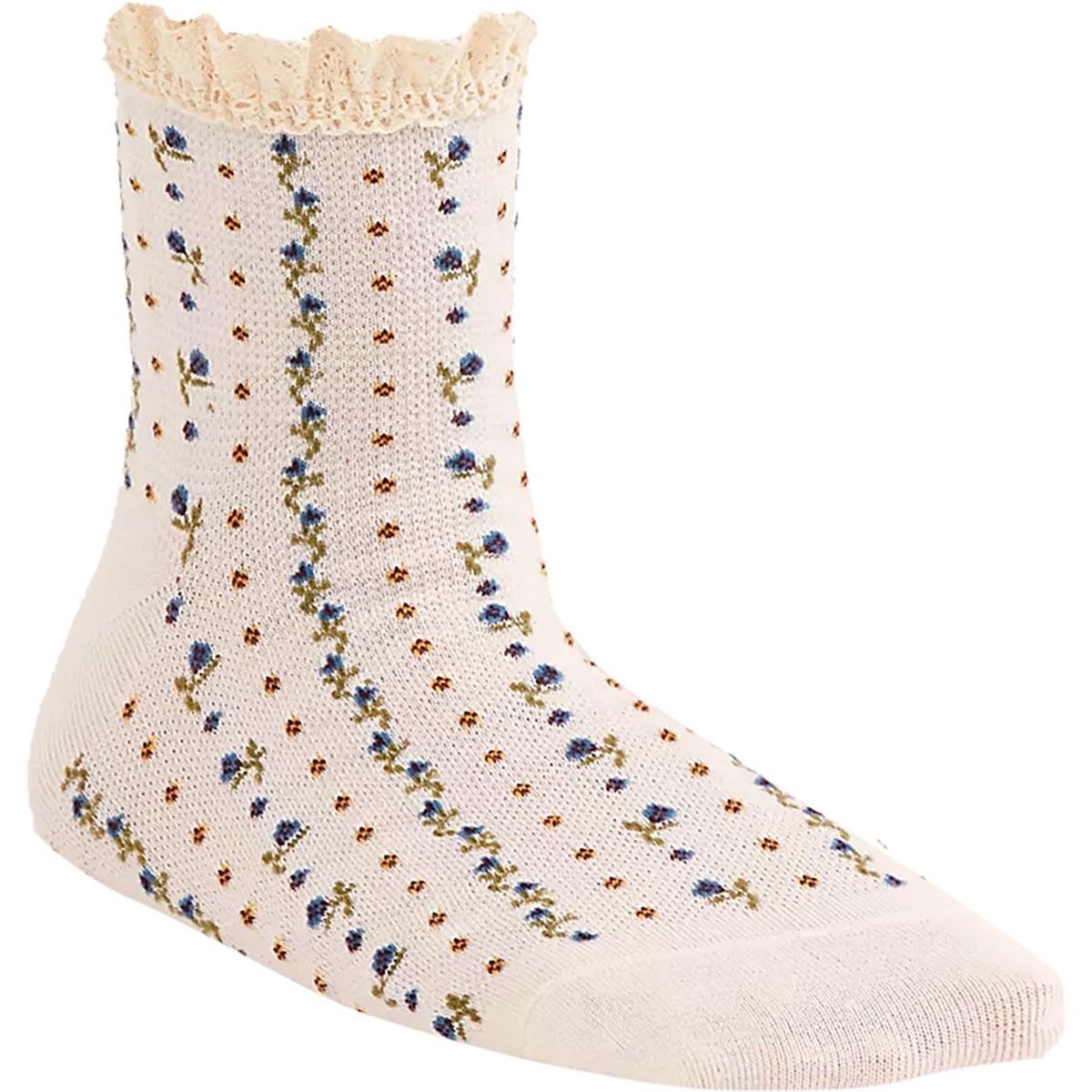Image of Free People Rosebud Waffle Knit Ankle Sock - Women's Ivory, One Size