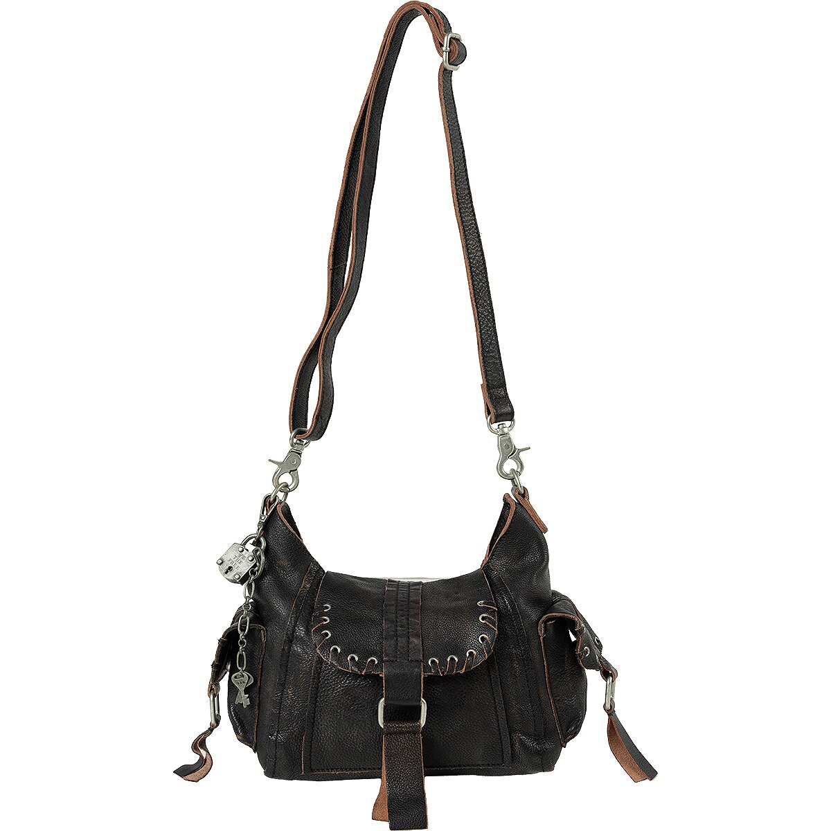 Image of Free People Baby Leigh Crossbody Bag - Women's Aged Graphite, One Size