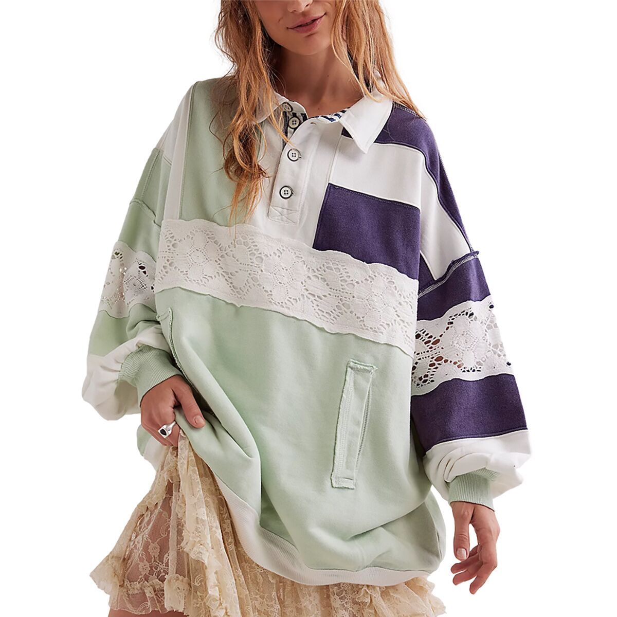 Free People American Dream Polo - Women's Nautical Combo, M