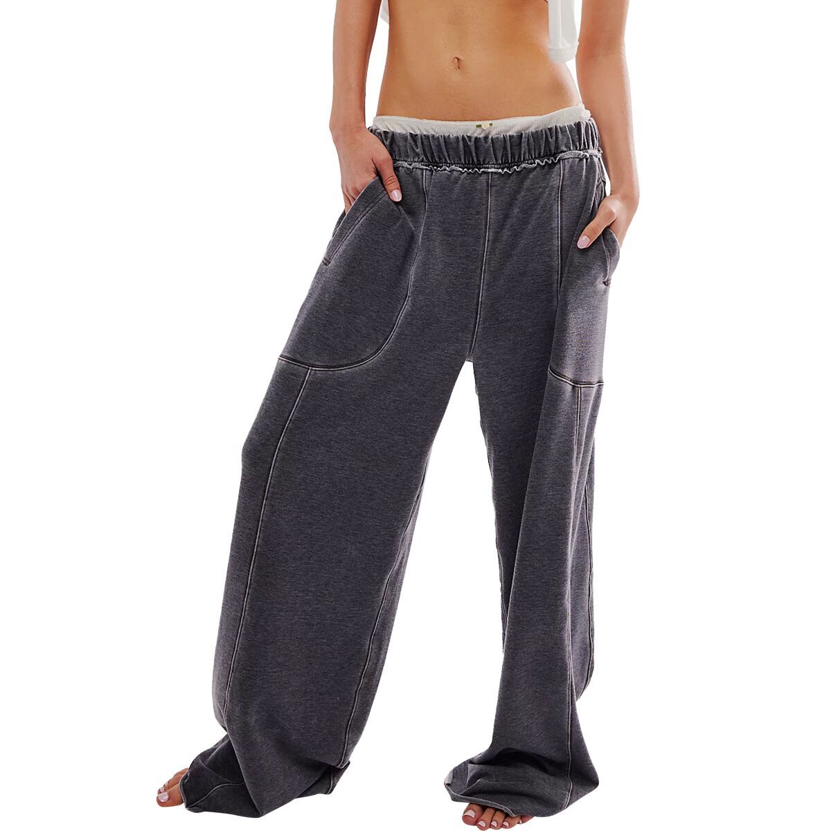 Image of Free People Dont Wait Up Lounge Pant - Women's Black, XL