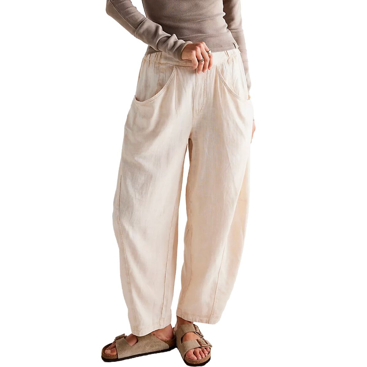 Free People Free People High Road Pull On Barrel Pant - Women's Birch, XL