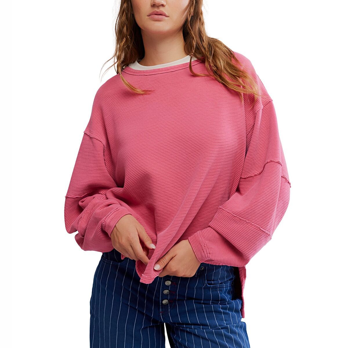 Image of Free People Total Eclipse T-Shirt - Women's Hibiscus Pop, L
