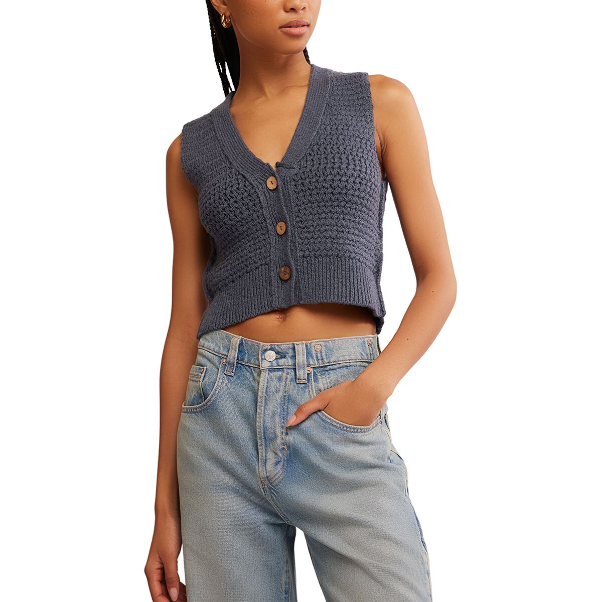 Free People Free People We The Free Ava Vest - Women's Vintage Indigo, L