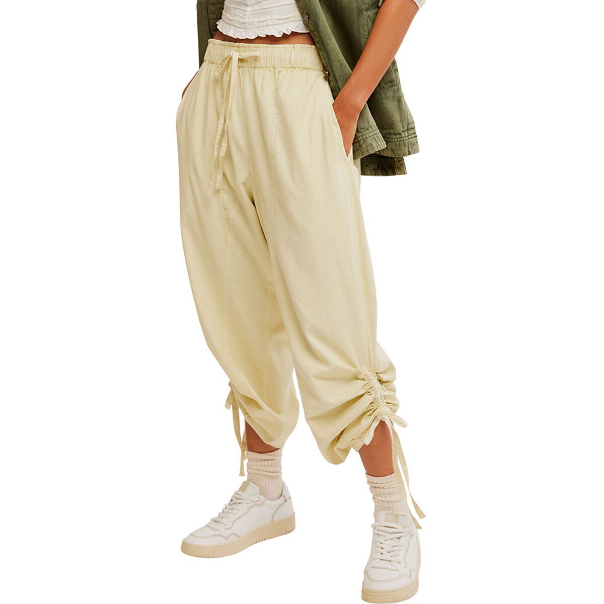 Free People Hadley Poplin Pant - Women's Khaki Chino, M