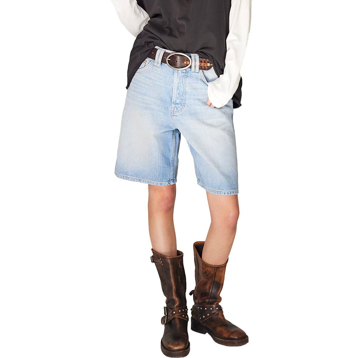 Image of Free People Montana Short - Women's Cowgirl Blues, 28