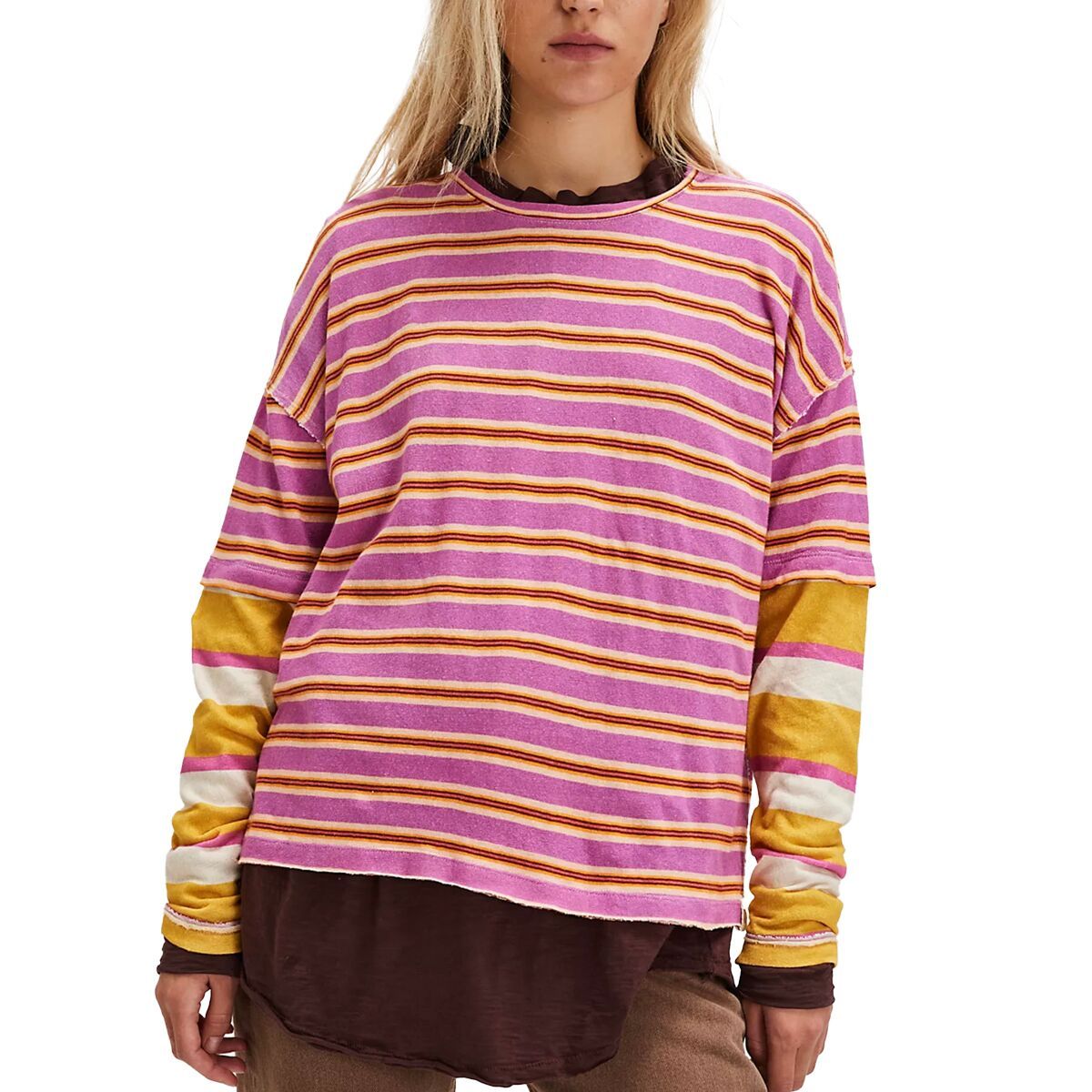 Free People Nina Stripe Long-Sleeve Shirt - Women