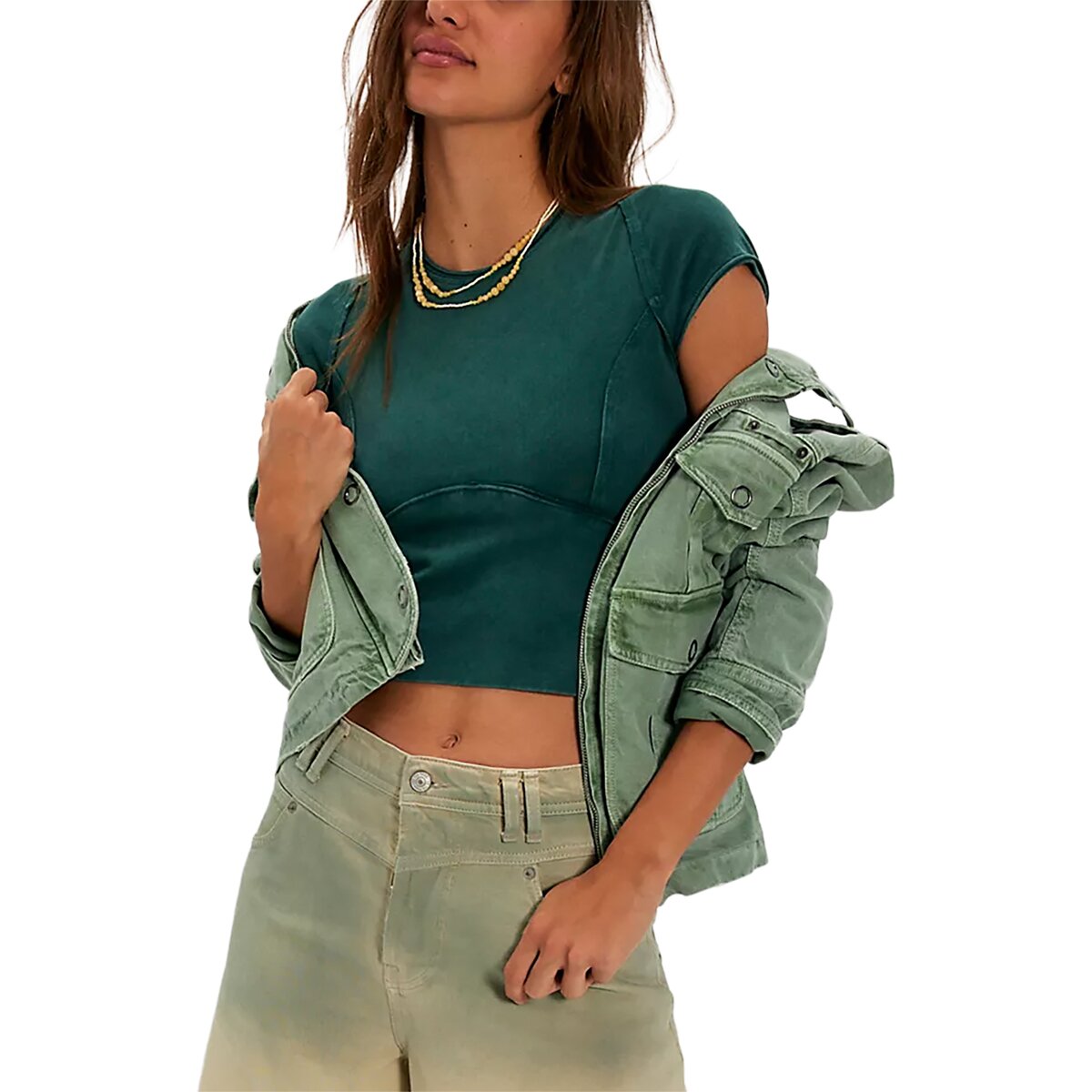 Image of Free People Protagonist T-Shirt - Women's Rainforest, XS