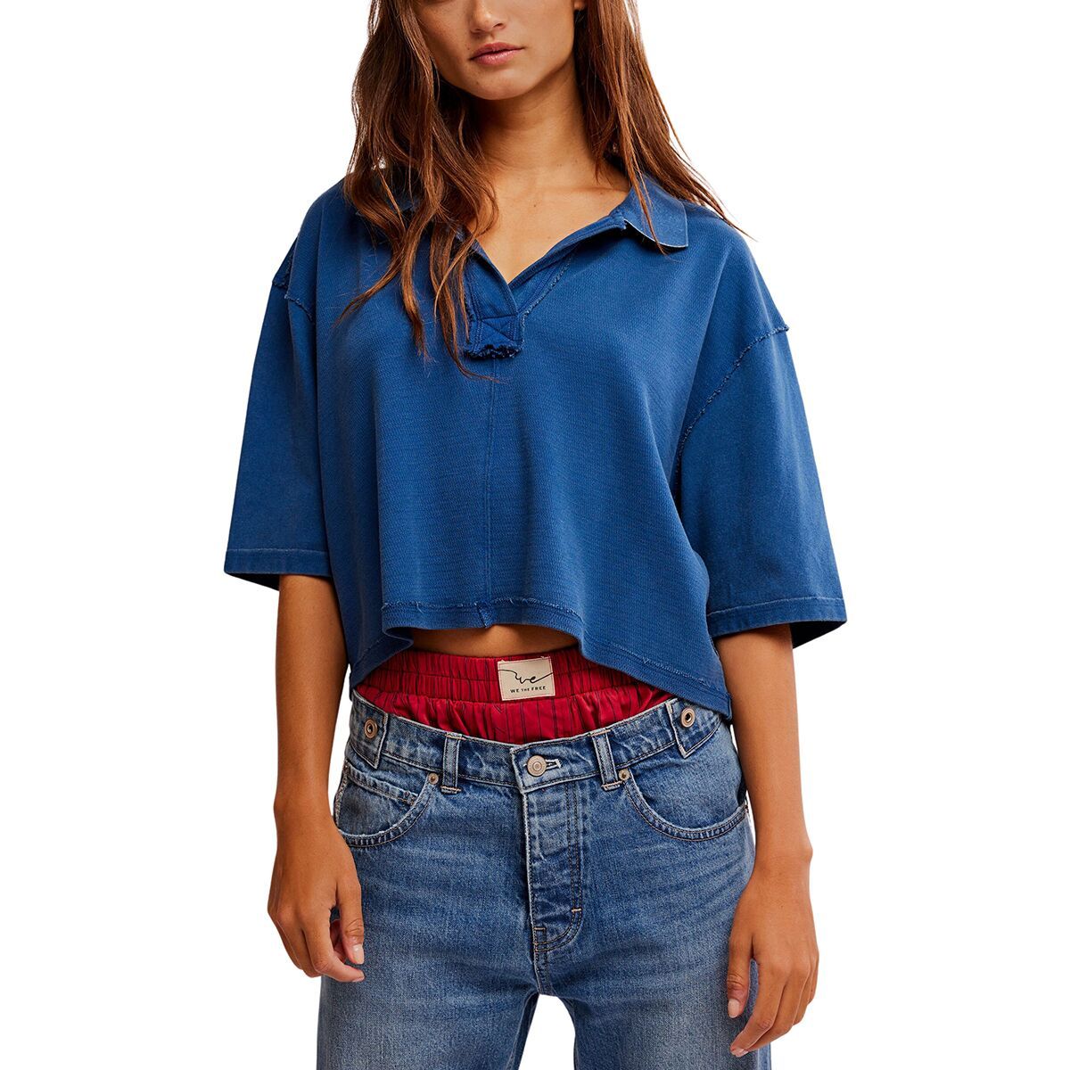 Image of Free People Denmark Polo - Women's Bellweather Blue, L