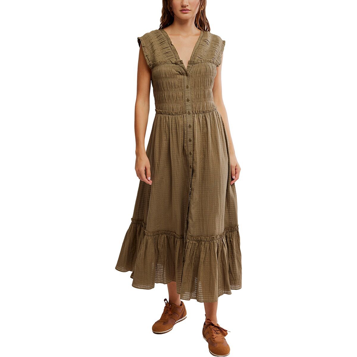 Image of Free People Desert Dazed Midi Dress - Women's Caiman, M