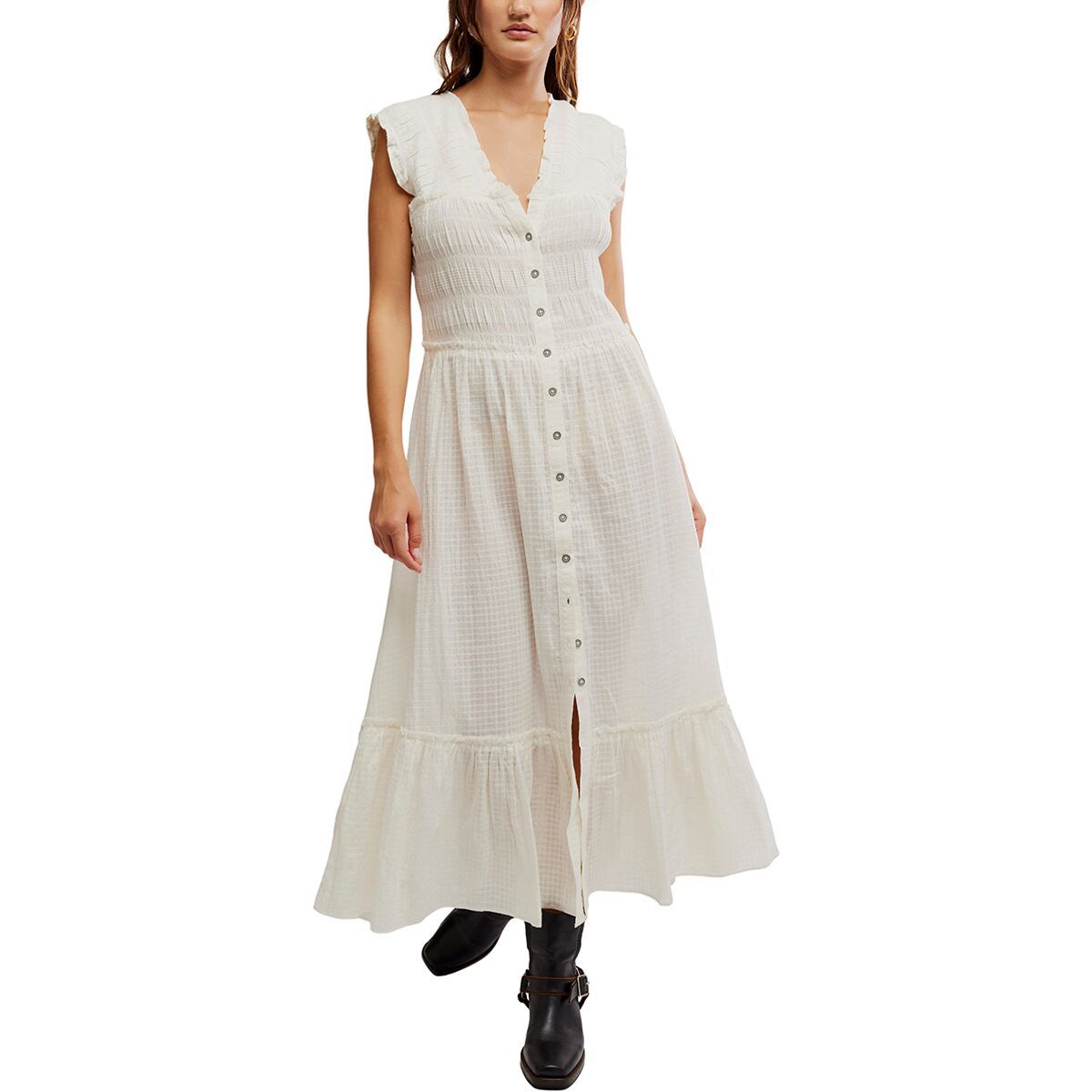Image of Free People Desert Dazed Midi Dress - Women's Clean Ivory, L
