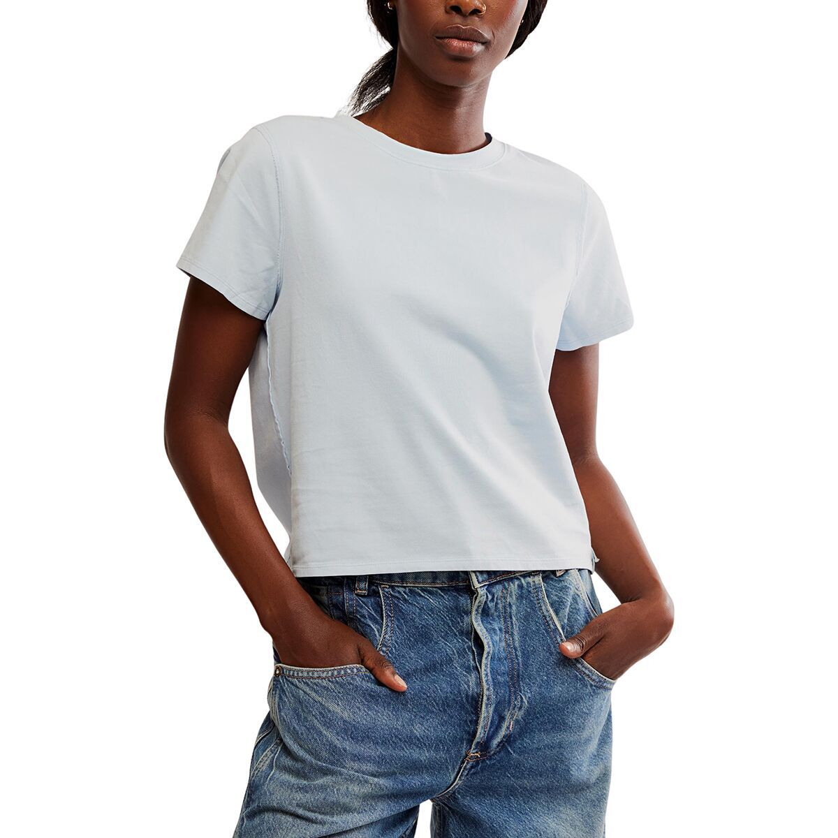 Image of Free People Everyday T-Shirt - Women's Ice Water, XL