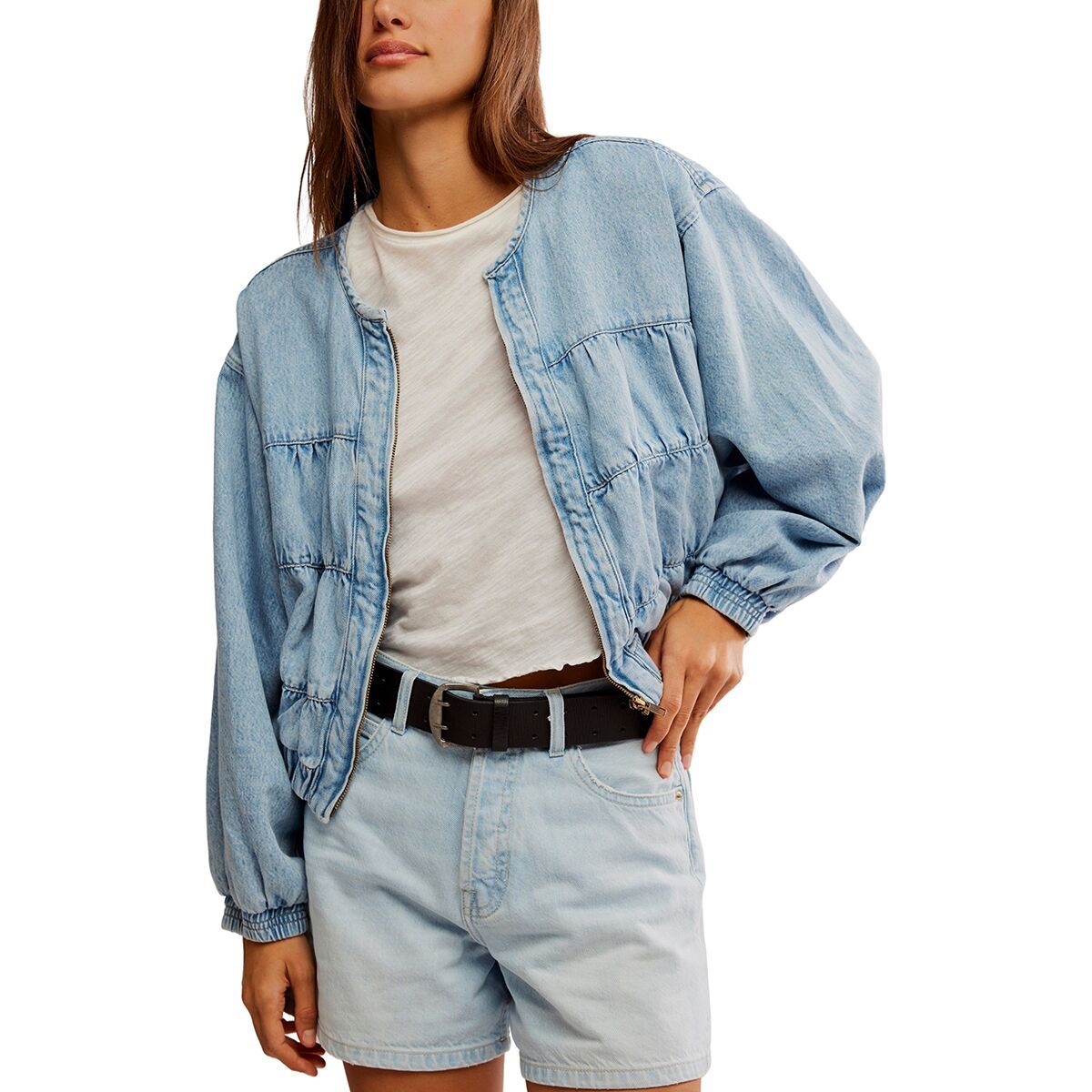 Free People Layla Denim Jacket - Women's Sunbeam, L