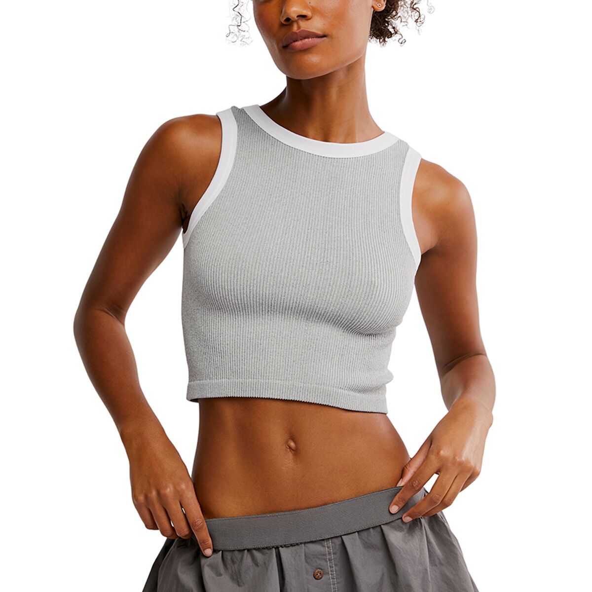 Image of Free People Make It Happen Brami - Women's Grey/White, XS/S
