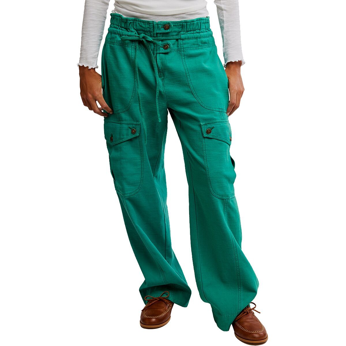Image of Free People Park Ave Pant - Women's Golf Green, L