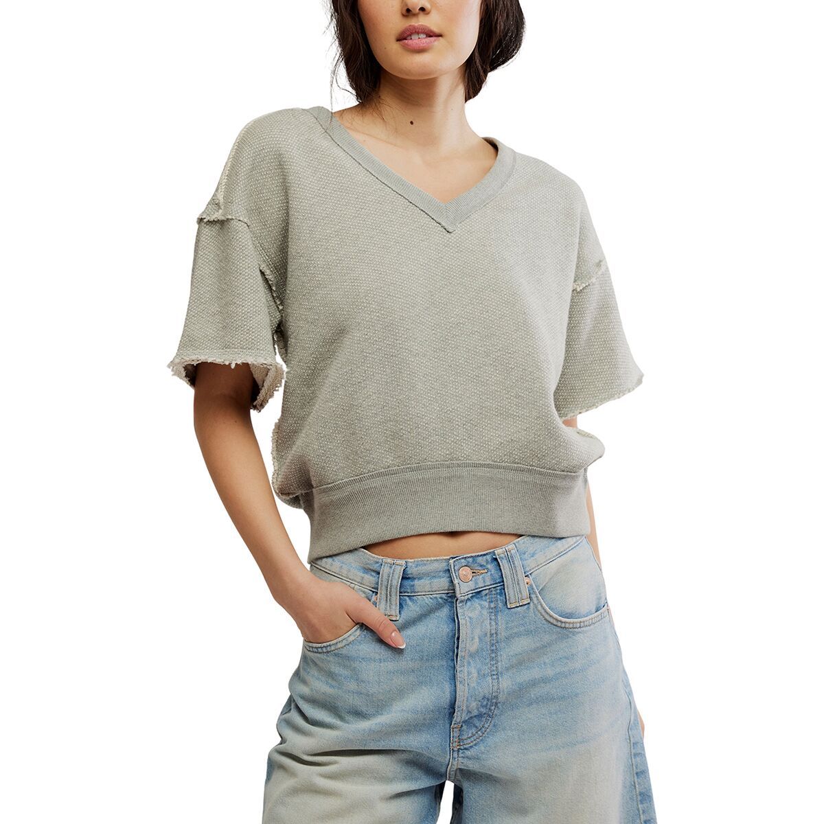 Image of Free People So Easy Sweatshirt - Women's Heather Grey, L