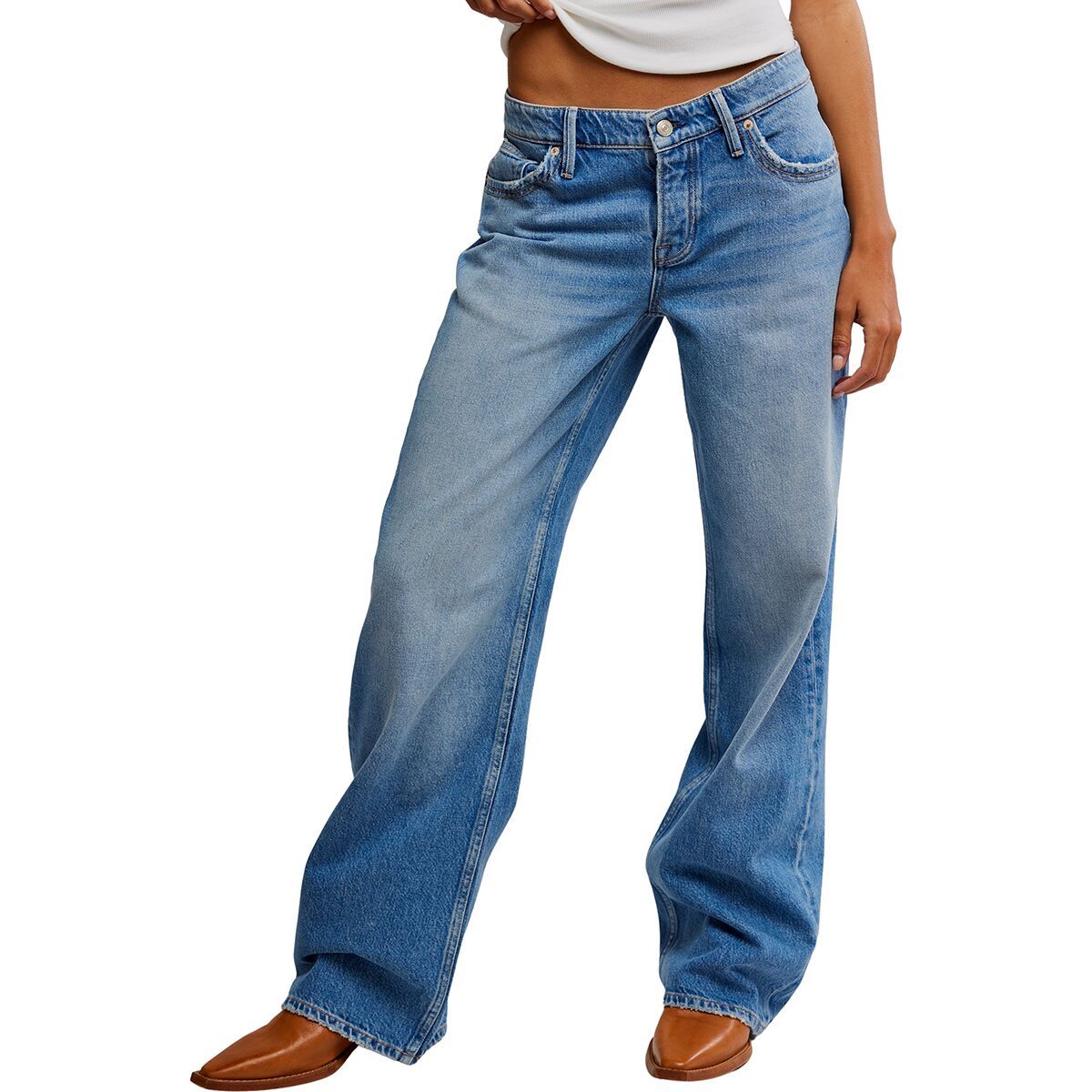 Image of Free People Tennessee Low Rise BF Pant - Women's Cowboy Romance, 27