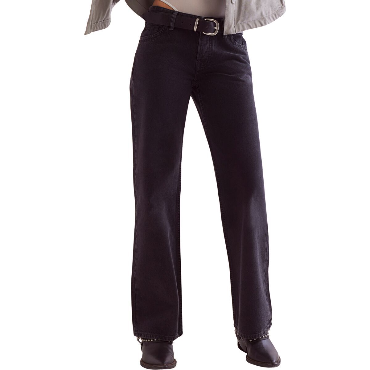 Image of Free People Tennessee Low Rise BF Pant - Women's Hideaway Black, 26