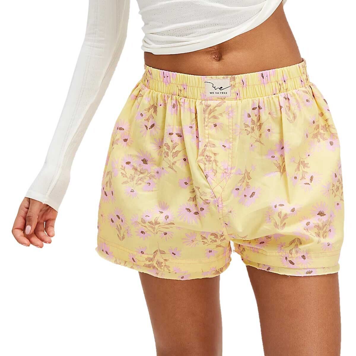 Image of Free People Day To Day Floral Boxer - Women's Sunflower Combo, XL
