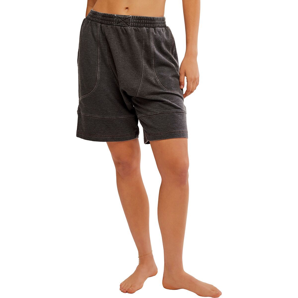 Image of Free People Dont Wait Up Short - Women's Washed Black, S