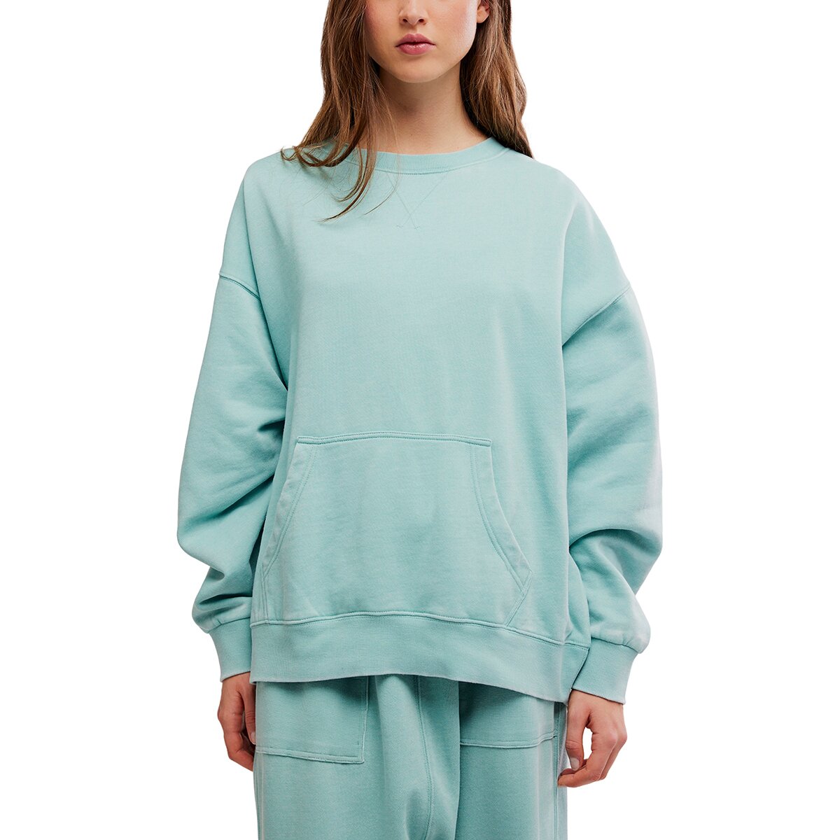 Image of Free People Slow It Down Pullover - Women's Aqua, XL