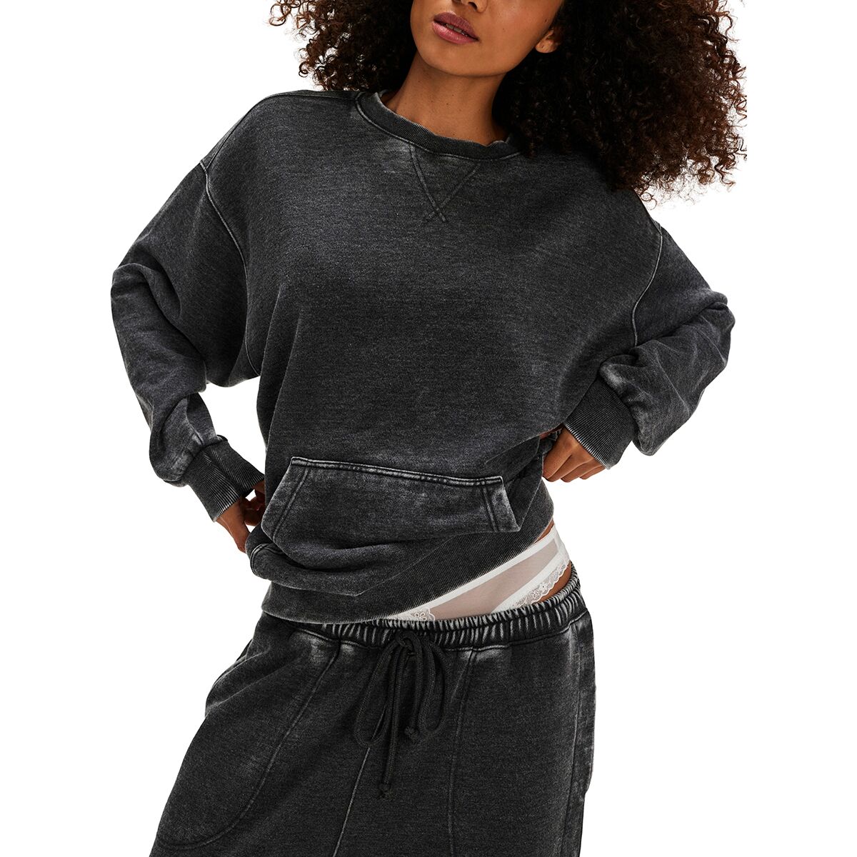 Image of Free People Slow It Down Pullover - Women's Black, L