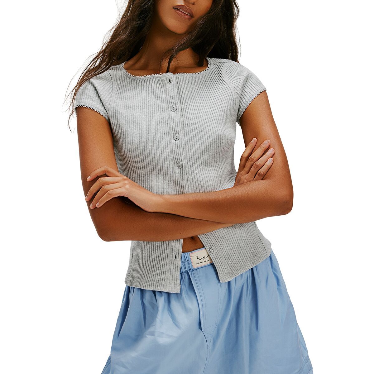 Image of Free People Most Wanted Cardigan - Women's Heather Grey, XS