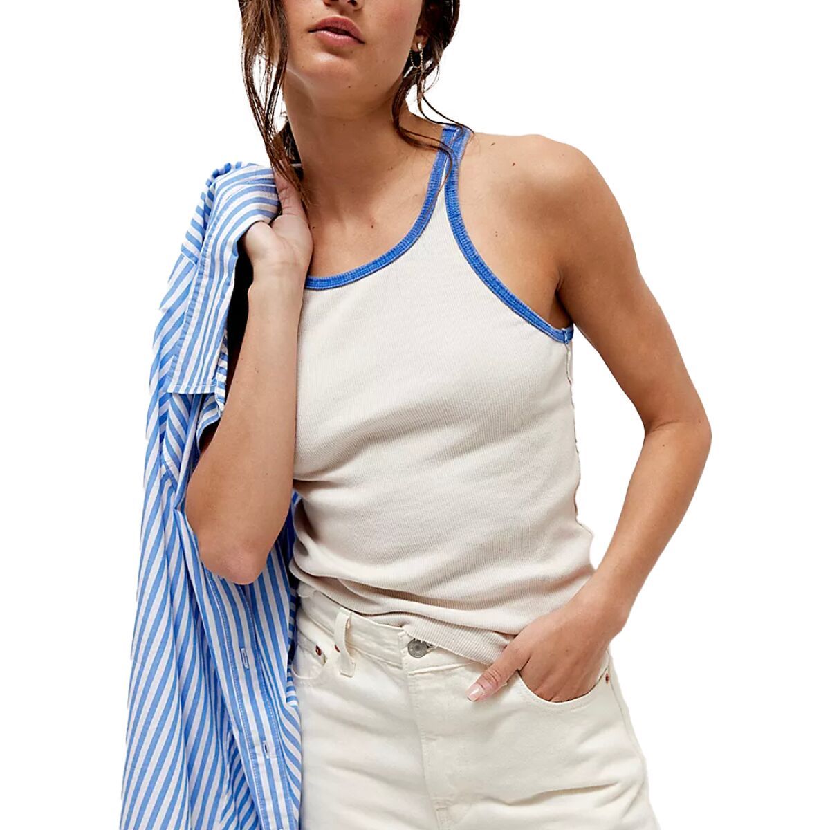 Free People Only One Ringer Solids Tank Top - Women