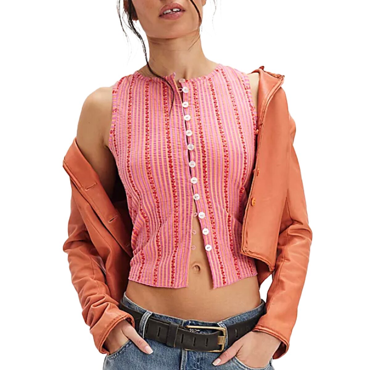 Free People Free People Tilly Print Vest - Women's Punch Combo- Cherry, XL