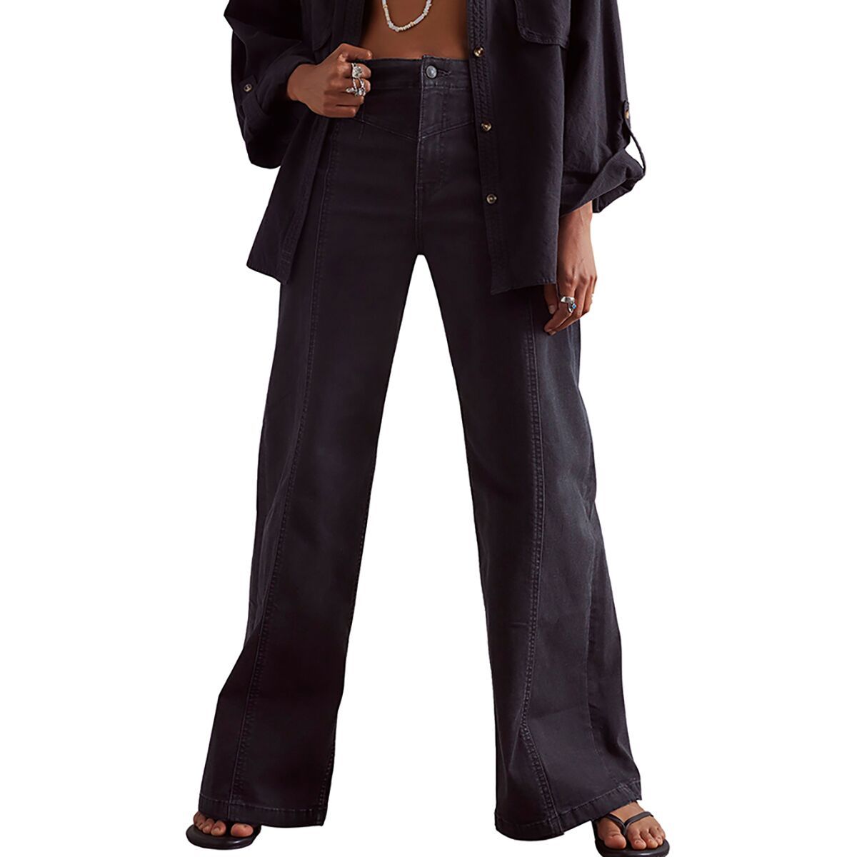 Image of Free People Libre Wide Leg Pant - Women's Cafe Noir, 29