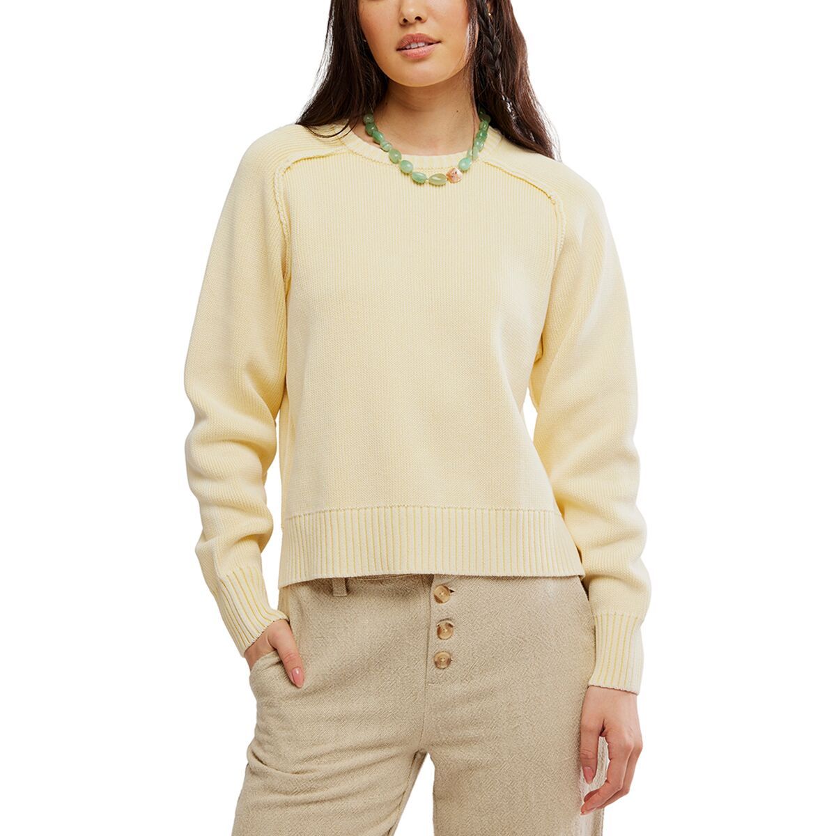 Image of Free People Spring Street Pullover - Women's Banana Cream, L