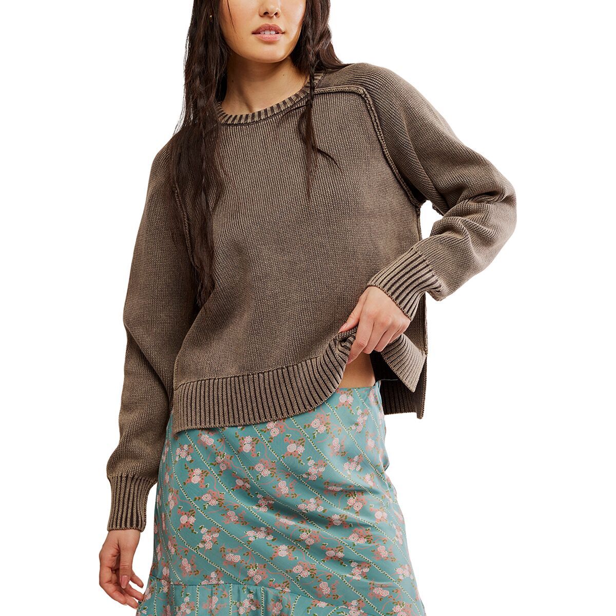 Image of Free People Spring Street Pullover - Women's French Chocolate, L