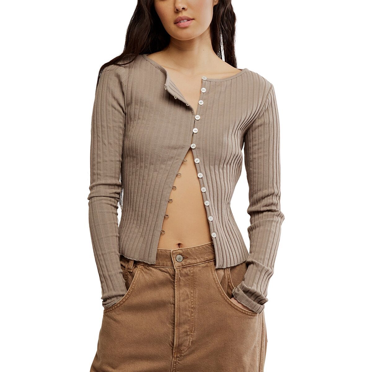 Image of Free People Tilly Long-Sleeve Top - Women's Fallen Rock, XS