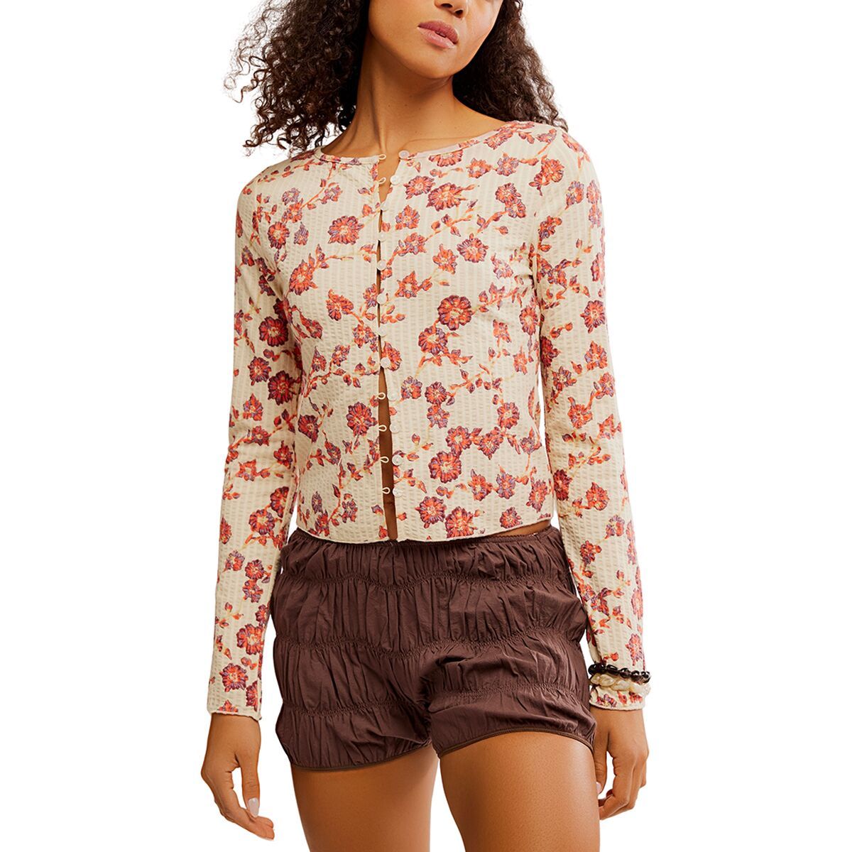 Image of Free People Tilly Print Long-Sleeve Top - Women's Tea Combo, XS