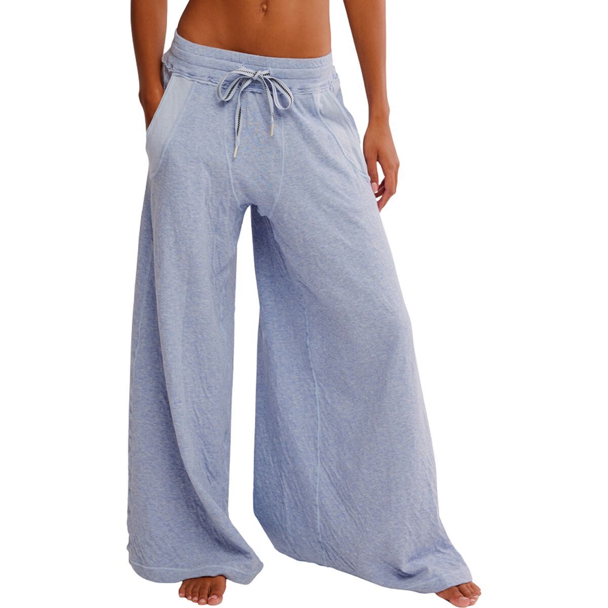 Image of Free People Wait A Minute Wide Leg Pant - Women's Soft Chambray, S