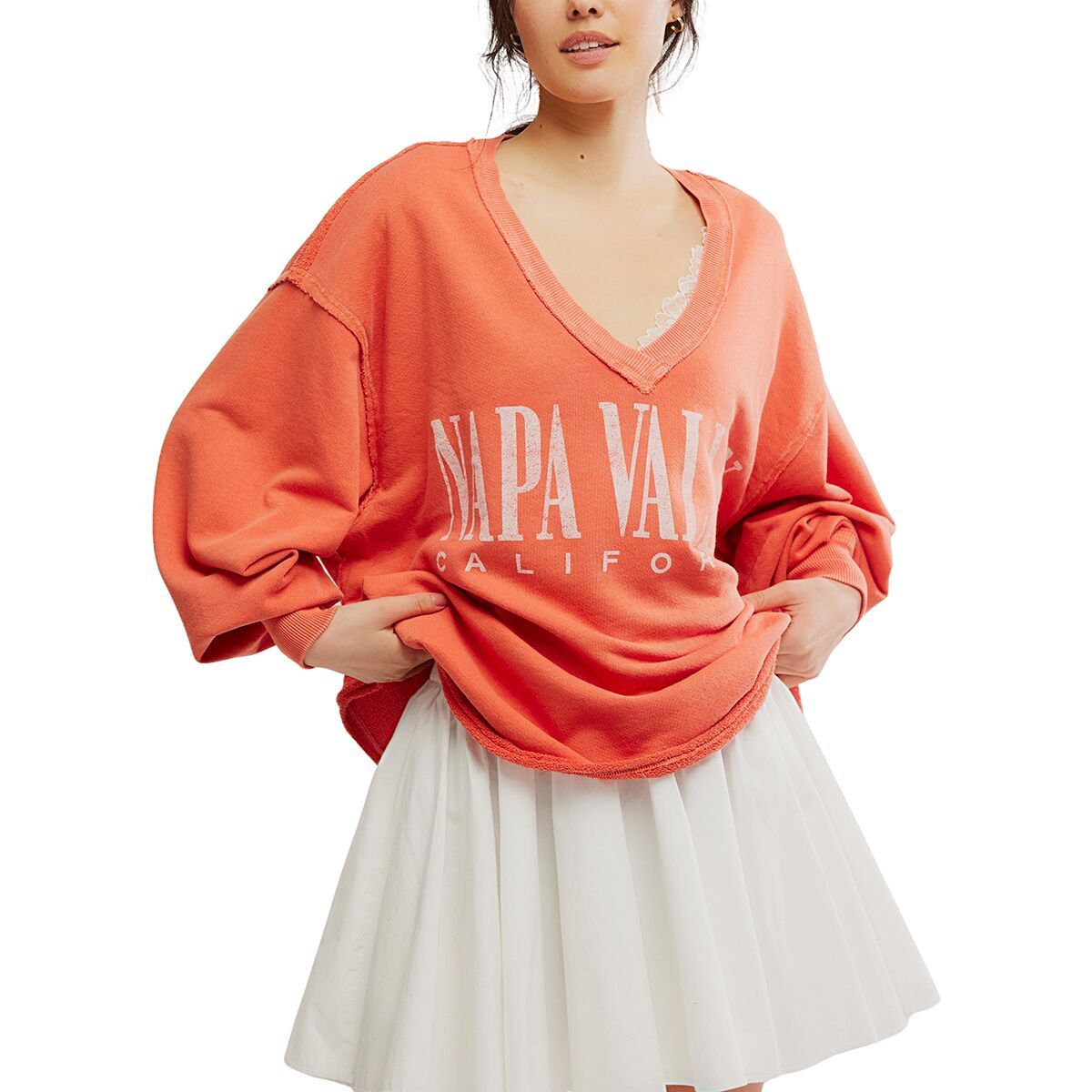 Free People Free People We The Free Venice V Neck Graphic Top - Women's Rose Sienna Combo, XS