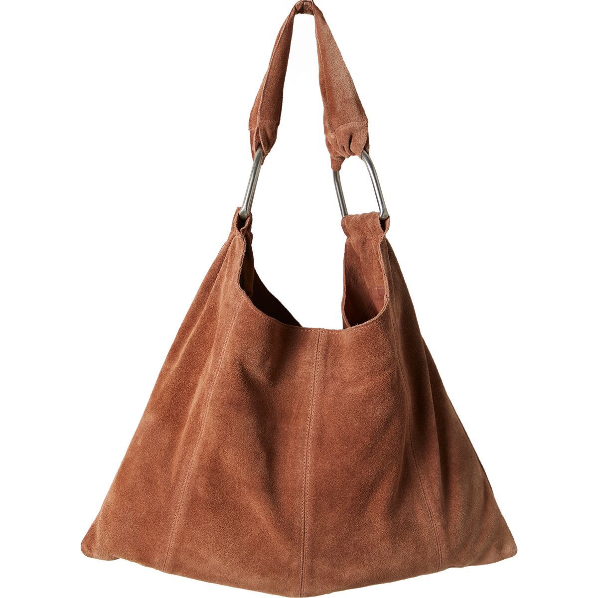 Image of Free People Bobbi Slouch Suede Tote - Women's Saddle, One Size