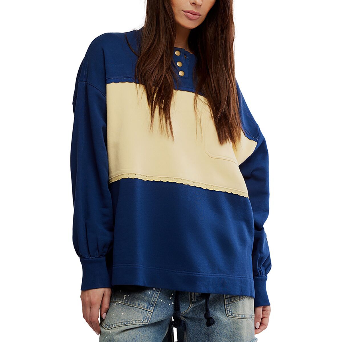 Image of Free People Strawberry Sweatshirt - Women's Oceana Combo, L