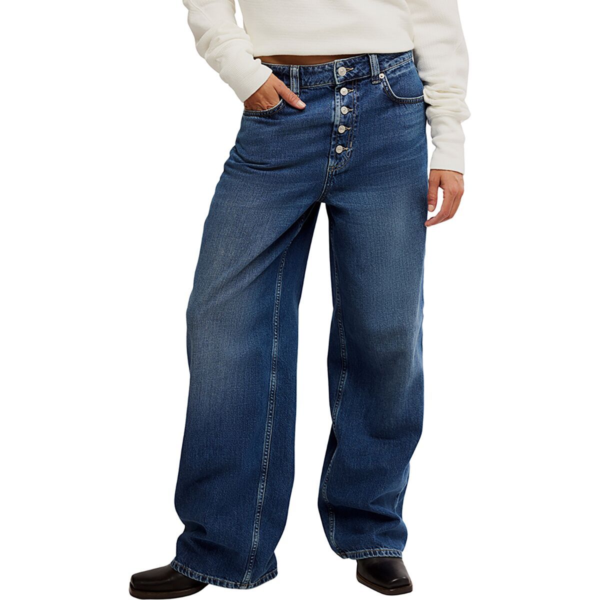 Image of Free People Nia Boy Friend Jean - Women's In Too Deep, 25