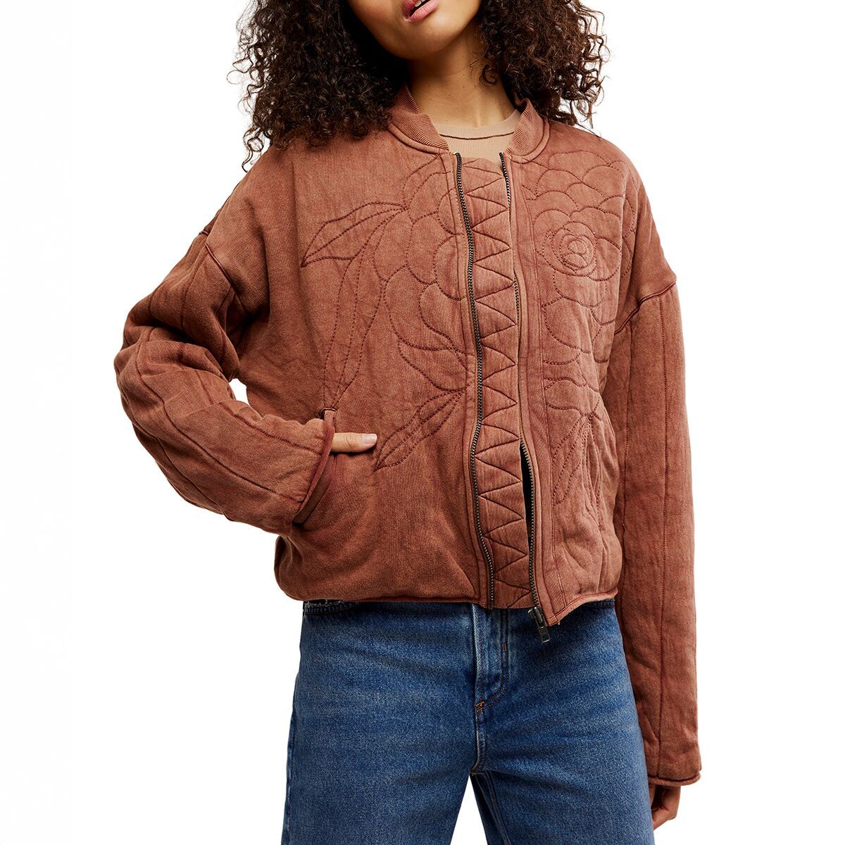 Image of Free People Rose Sweatshirt - Women's Cinnamon Stick, XL