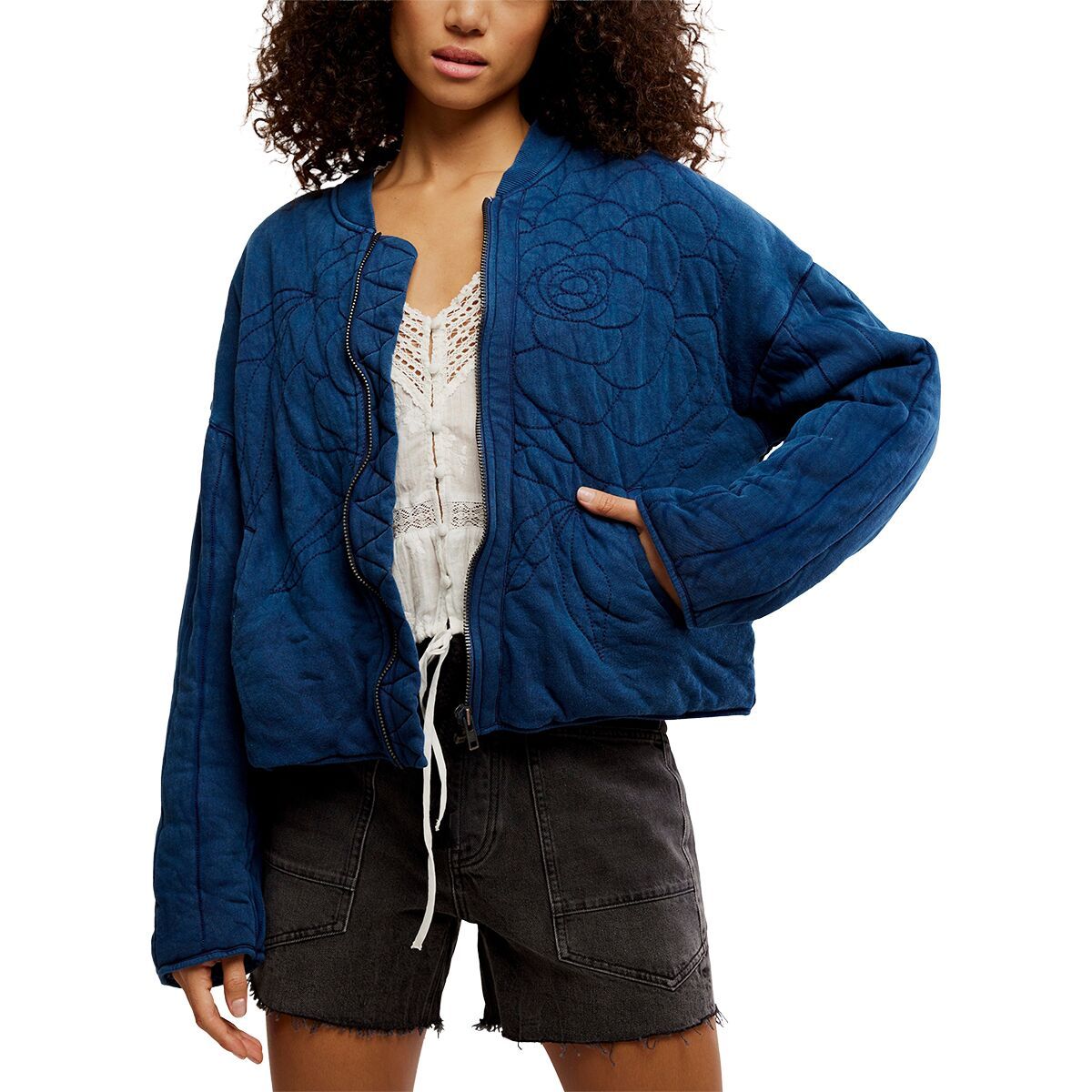 Image of Free People Rose Sweatshirt - Women's Indigo, L