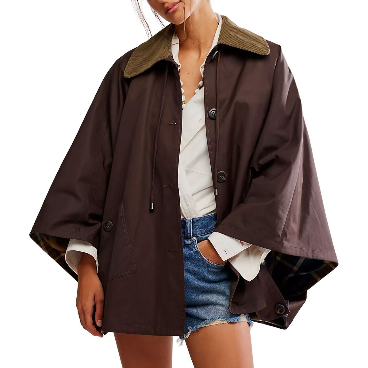 Free People Free People Bailey Cape - Women's Italian Mocha, M/L