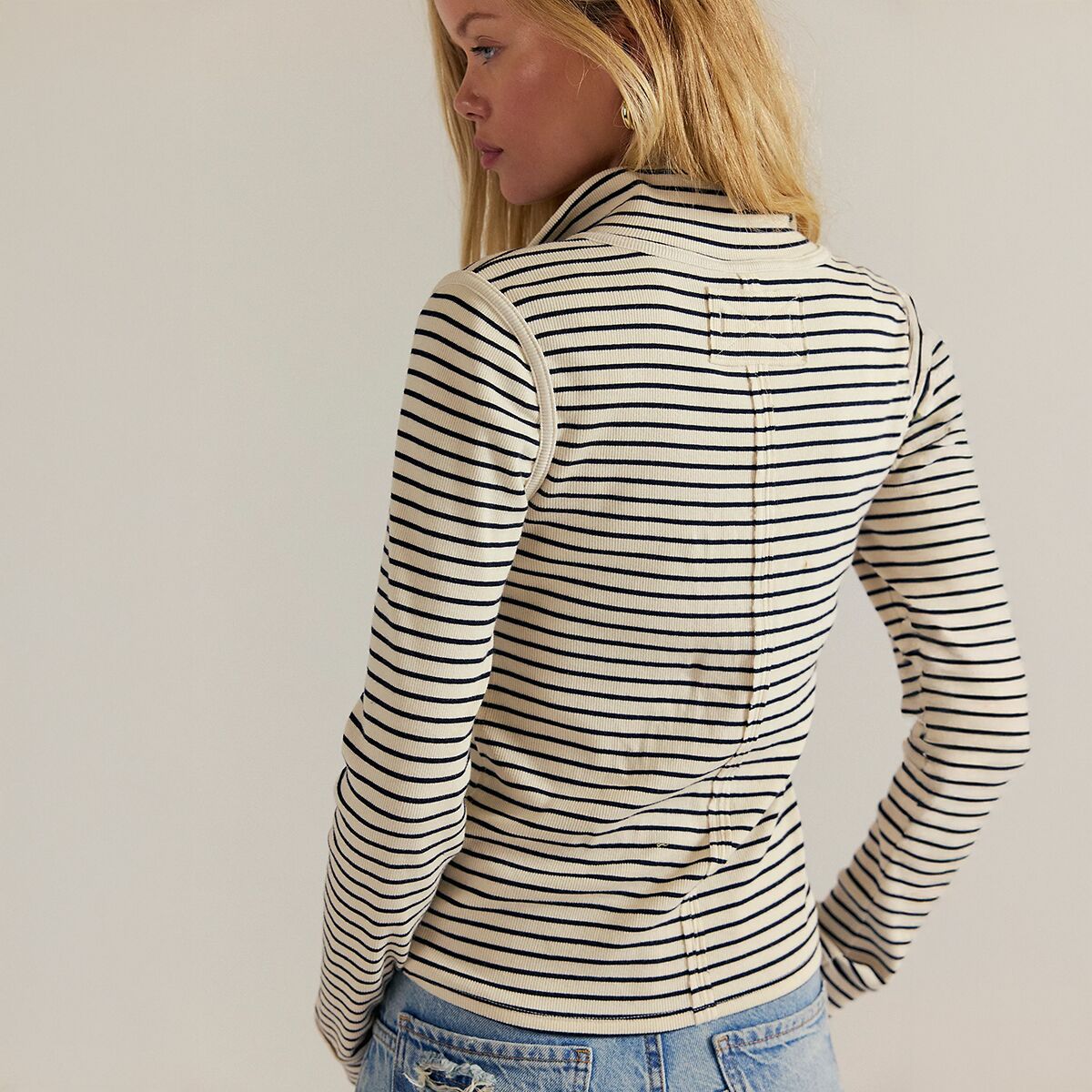 Free People Lake Henley Stripe Top - Women's - Clothing