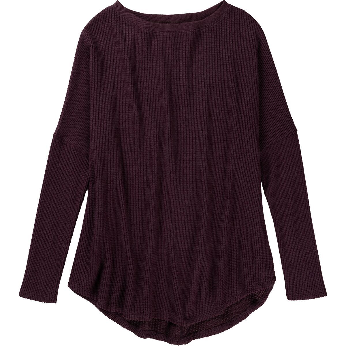 Image of Free People Latte Blues Thermal Solid Top - Women's Chocolate Grape, L