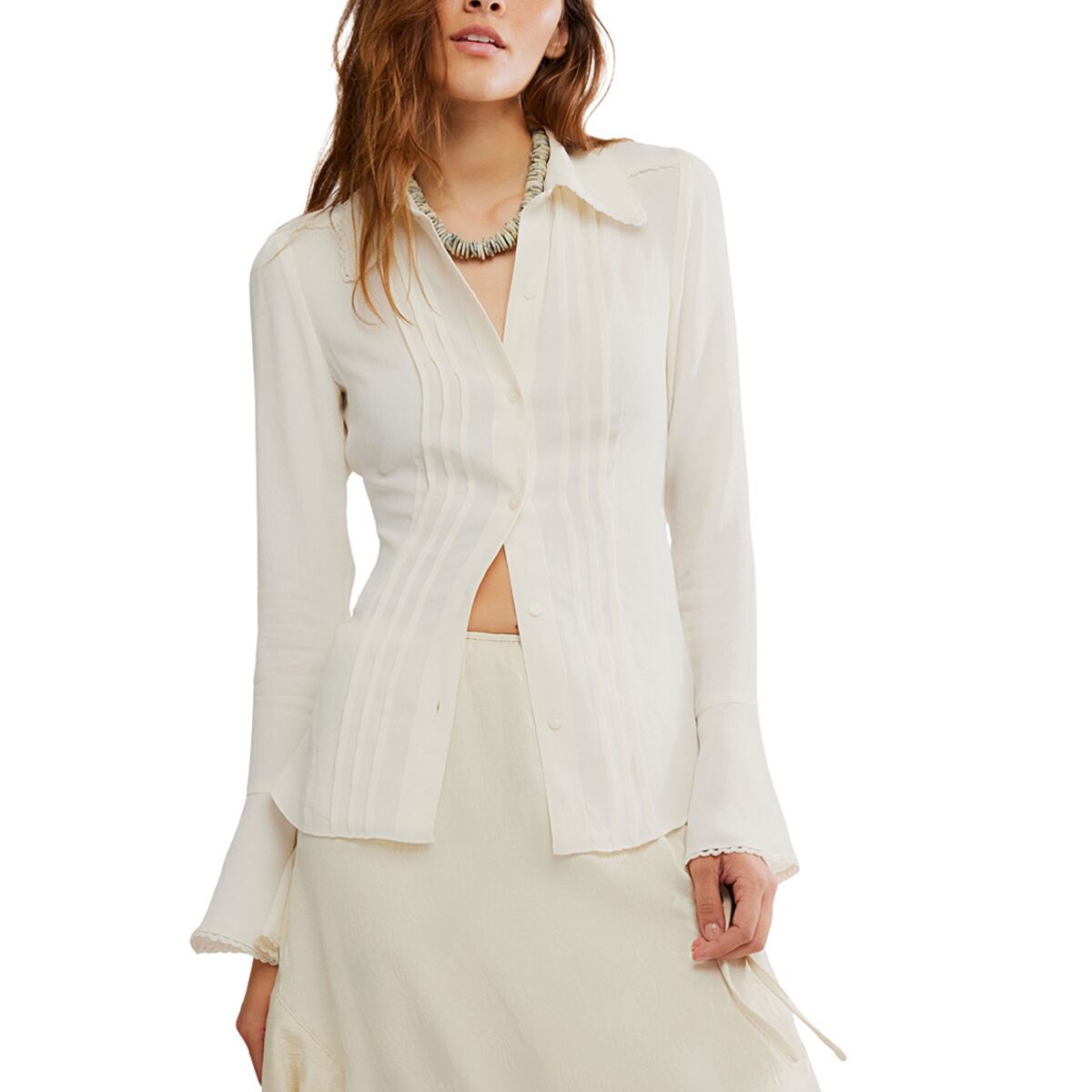 Image of Free People Melrose Top - Women's Whisper White, L